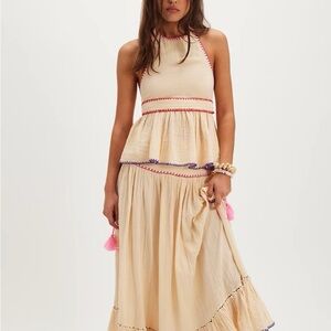 Free People Island Time Embroidered Set